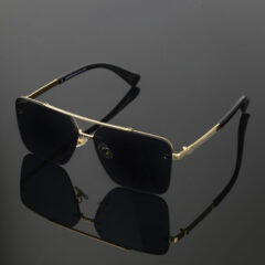 Louis Vuitton Black Half Rimless Sunglasses